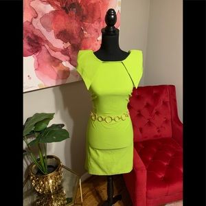 Lime green bodycon dress